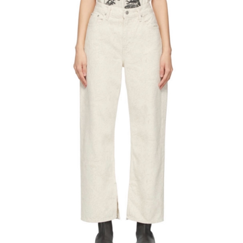 GANNI x LEVIS Off-White Edition Loose Straight Jeans
